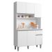 Kit Cozinha Compacta 105cm Com 6 Portas 1 Gaveta Márcia Branco - AJL Móveis