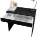 Mesa Escrivaninha Para Notebook Home Office Allexa 80cm com 01 Gaveta Preto - Desk Design
