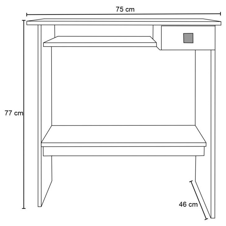 Mesa para Computador AJL Branco - AJL Móveis