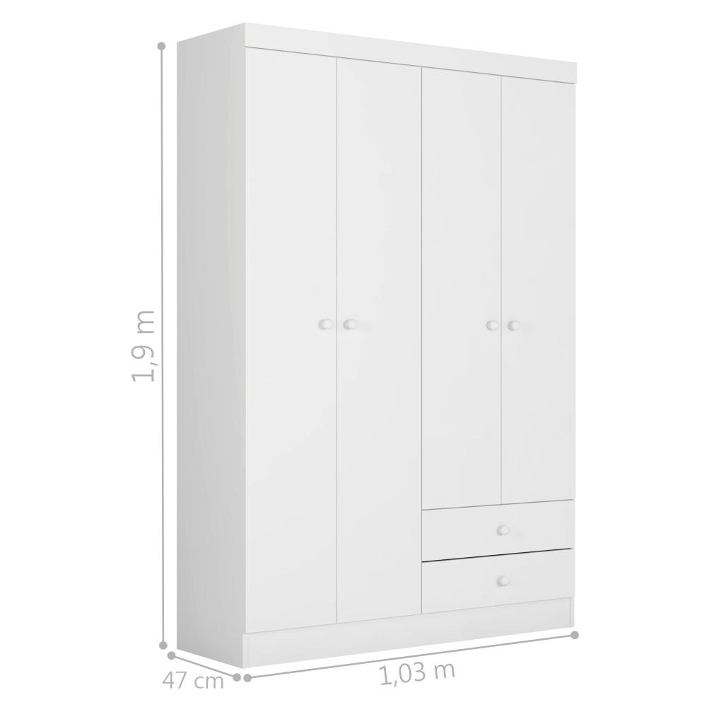 Roupeiro Infantil Laila Branco