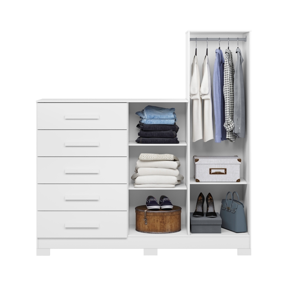 Cômoda Dakota Branco com Espelho