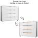 Cômoda Grande 8 Gavetas Doble Flex Branco/Freijó