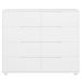 Cômoda Grande 8 Gavetas Doble Flex Branco/Freijó