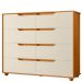 Cômoda Grande 8 Gavetas Doble Flex Cinamomo/Off White