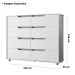 Cômoda Grande 8 Gavetas Doble Flex Cinamomo/Off White