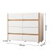 Cômoda Infinite 120cm 8 Gavetas com Pés Branco/Freijo