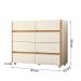 Cômoda Infinite 120cm 8 Gavetas com Pés Off White/Freijo