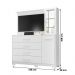 Cômoda Quarto Com Painel Para TV Ilhabela 4 Gavetas 2 Portas Branco Fosco