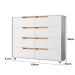 Cômoda Quarto Doble com 8 Gavetas e Pés  Branco/Freijo