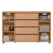 Cômoda Quarto Evidenza com 4 Gavetas e 2 Portas de Correr Freijo/Off White/Titanium