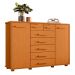 Cômoda Quarto Fontana com 7 Gavetas e 2 Portas Cinamomo