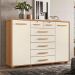 Cômoda Quarto Fontana com 7 Gavetas e 2 Portas Freijo/Off White