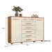 Cômoda Quarto Fontana com 7 Gavetas e 2 Portas Freijo/Off White