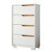 Cômoda Quarto Sole com 4 Gavetas e Pés  Branco/Freijo