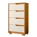 Cômoda Quarto Sole com 4 Gavetas e Pés  Cinamomo/Off White
