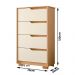 Cômoda Quarto Sole com 4 Gavetas e Pés  Freijo/Off White