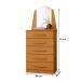 Cômoda Quarto Veneza com 5 Gavetas e Espelho Cinamomo