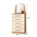 Cômoda Quarto Veneza com 5 Gavetas e Espelho Freijo/Off White