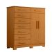 Cômoda Quarto Verona com 8 Gavetas e 2 Portas com Cabideiro Cinamomo
