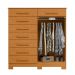 Cômoda Quarto Verona com 8 Gavetas e 2 Portas com Cabideiro Cinamomo