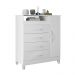 Cômoda Reyna Branco Azul Titanium Rosa 4 Gavetas