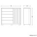 Cômoda Ripada Sapateira 5 Gavetas 1 Porta Duello Cinamomo/Off White