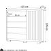 Cômoda Sapateira 1 Porta 5 Gavetas 125cm Duetto Branco - Albatroz