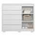 Cômoda Sapateira 1 Porta 5 Gavetas 125cm Duetto Branco - Albatroz