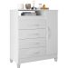 Cômoda Sapateira 4 Gavetas 1 Porta Nicho Duquesa Branco/Quadriflex