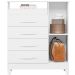 Cômoda Sapateira 4 Gavetas 1 Porta Nicho Duquesa Branco/Quadriflex