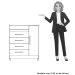 Cômoda Sapateira 4 Gavetas 1 Porta Nicho Duquesa Branco/Quadriflex