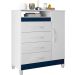 Cômoda Sapateira 4 Gavetas 1 Porta Nicho Duquesa Branco/Quadriflex