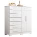 Cômoda Sapateira 8 Gavetas 2 Portas 125cm Verona Branco - Albatroz