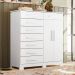 Cômoda Sapateira 8 Gavetas 2 Portas 125cm Verona Branco - Albatroz