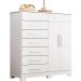 Cômoda Sapateira Alta Julieta 8 Gavetas 2 Portas Branco