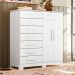 Cômoda Sapateira Alta Julieta 8 Gavetas 2 Portas Branco
