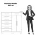 Cômoda Sapateira Alta Julieta 8 Gavetas 2 Portas Cinamomo/Off White