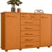 Cômoda Sapateira Grande 7 Gavetas 2 Portas MDP/MDF Santana Cinamomo