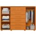 Cômoda Sapateira Grande 7 Gavetas 2 Portas MDP/MDF Santana Cinamomo