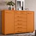 Cômoda Sapateira Grande 7 Gavetas 2 Portas MDP/MDF Santana Cinamomo