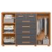 Cômoda Sapateira Grande 7 Gavetas 2 Portas MDP/MDF Santana Freijó/Titanium