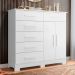 Cômoda Sapateira Mandarim 6 Gavetas 2 Portas MDP Branco