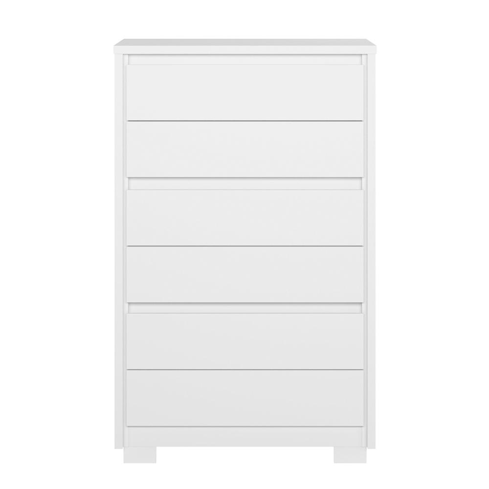 Cômoda Unno 79cm 6 Gavetas com Pés Plástico Branco