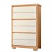 Cômoda Unno 79cm 6 Gavetas com Pés Plástico Freijo/Off White