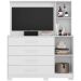 Cômoda com Painel para Tv 43" 4 Gavetas 2 Portas Ilha Bela Branco Fosco Liso