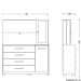 Cômoda com Painel para Tv 43" 4 Gavetas 2 Portas Ilha Bela Branco Fosco Liso