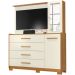 Cômoda com Painel para Tv 43" 4 Gavetas 2 Portas Ilha Bela Carvalho Grife/Off White