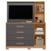 Cômoda com Painel para Tv 43" 4 Gavetas 2 Portas Ilha Bela Freijó/Titanium