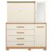 Cômoda com Painel para Tv 43" 4 Gavetas 2 Portas Ilha Bela Freijo/Off White