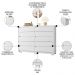 Cômoda para Quarto 10 Gavetas 151cm Duetto Branco - Albatroz